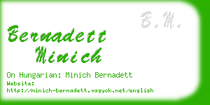 bernadett minich business card